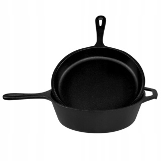 Rondel żeliwny z patelnią Hage 3w1 patelnia brytfanna garnek 26 cm indukcja