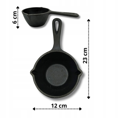 Sosjerka rondel rondelek żeliwny Hage 12cm piekarnik indukcja ognisko