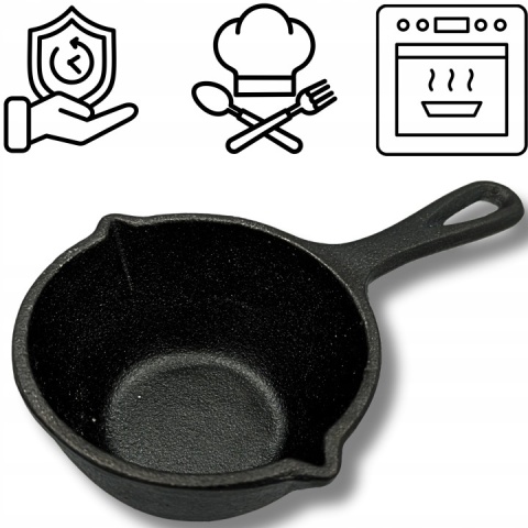 Sosjerka rondel rondelek żeliwny Hage 12cm piekarnik indukcja ognisko