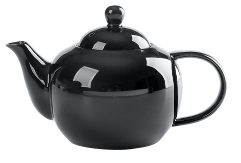 Dzbanek czarny ceramiczny imbryk do herbaty z zaparzaczem 0,95 l czajniczek Bisette