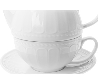 Dzbanek filiżanka zestaw tea for one biały do herbaty Twilight na urodziny