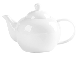 Dzbanek ceramiczny imbryk do herbaty z zaparzaczem 0,95 l biały czajniczek Bisette