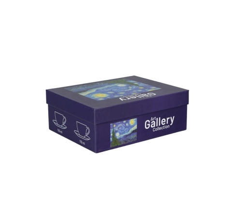 Filiżanki do espresso zestaw 2 szt Gwiaździsta noc Starry night van Gogh na prezent