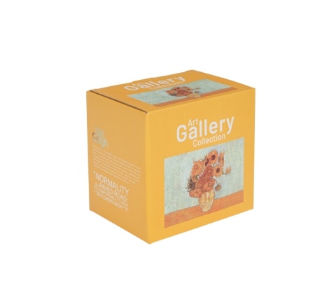 Kubek szklany podwójna ścianka Gogh Słoneczniki Sunflowers do herbaty kwiaty