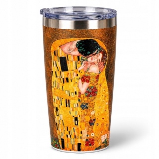 Kubek termiczny Klimt The kiss classic na herbatę termos prosty lekki na prezent Pocałunek