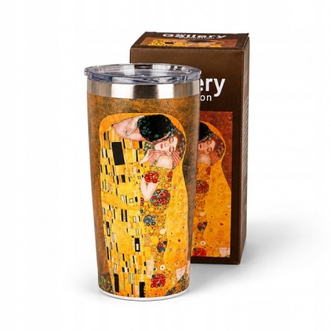 Kubek termiczny Klimt The kiss classic na herbatę termos prosty lekki na prezent Pocałunek