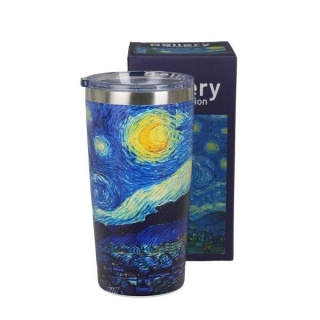 Kubek termiczny prosty van Gogh na herbatę termos lekki na prezent gwiaździsta noc