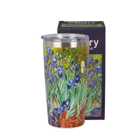 Kubek termiczny Irysy van Gogh na herbatę termos prosty lekki na prezent Irises