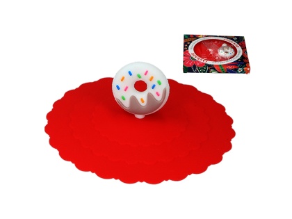 Pokrywka przykrywka do kubka silikonowa uchwyt donut nakładka ochrona na kubek 10 cm
