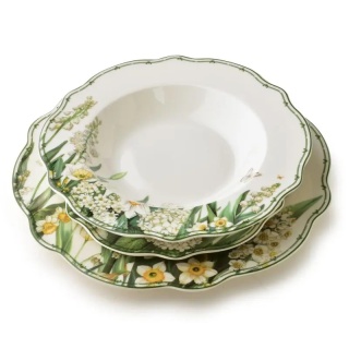 Serwis obiadowy porcelana na prezent zestaw 6 osób Lea Elegant zestaw 18 el.