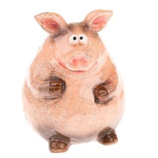 Skarbonka świnka ceramiczna otwierana na prezent dla dziecka ozdoba