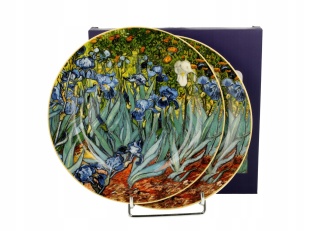 Talerze deserowe porcelanowe Van Gogh Irysy 2 szt talerz na ciasto