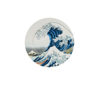 Talerze deserowe porcelanowe 2 szt talerz na ciasto wielka fala great wave