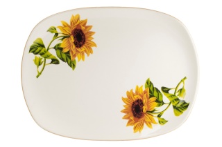 Duży Półmisek Ceramiczny Mieroszów – Motyw Słoneczniki