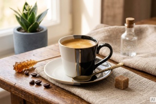 Filiżanka do espresso ze spodkiem 80ml Mieroszów róże kremowa złoty rant