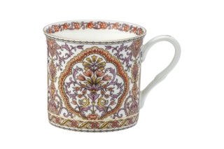 Kubek do herbaty kawy porcelana kostna orientalny biały na urodziny kwiaty stechcol