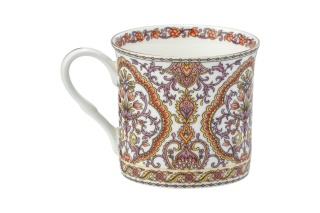 Kubek do herbaty kawy porcelana kostna orientalny biały na urodziny kwiaty stechcol