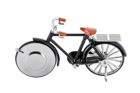 Zegarek rower czarny dla rowerzysty metalowa figurka na biurko na prezent ozdoba