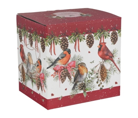 Dzbanek imbryk filiżanka tea for one Birds of winter prezent na święta Boże Narodzenie