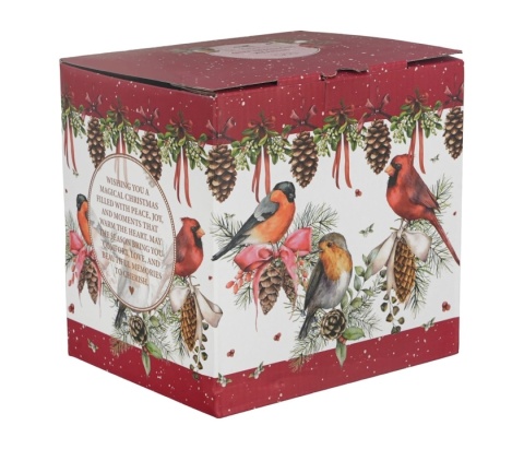 Dzbanek imbryk filiżanka tea for one Birds of winter prezent na święta Boże Narodzenie