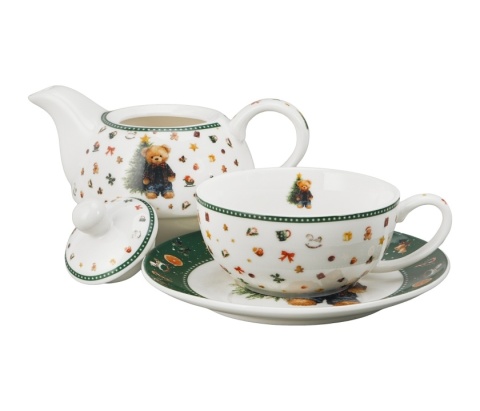 Imbry dzbanek filiżanka tea for one Teddy Noel prezent na święta Boże Narodzenie miś