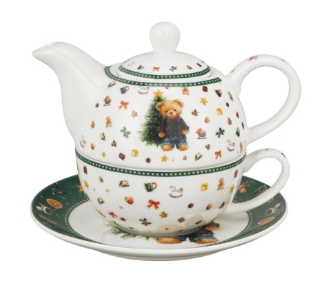 Imbry dzbanek filiżanka tea for one Teddy Noel prezent na święta Boże Narodzenie miś