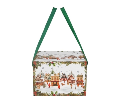 Filiżanki do espresso Christmas Village 2szt prezent na święta Boże Narodzenie porcelana