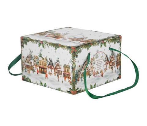 Filiżanki na święta porcelana komplet 2 szt Boże Narodzenie Christmas Village