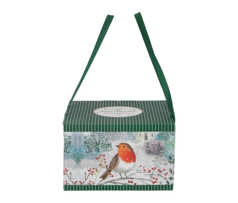 Filiżanki do herbaty porcelana zestaw 2szt święta Boże Narodzenie rudzik Robin in snow
