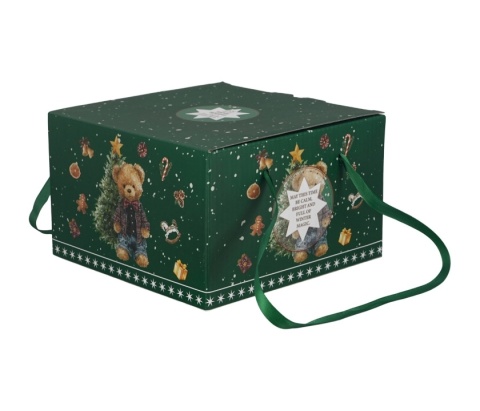 Filiżanki Boże Narodzenie spodki porcelana komplet 2szt Teddy Noel święta choinka miś