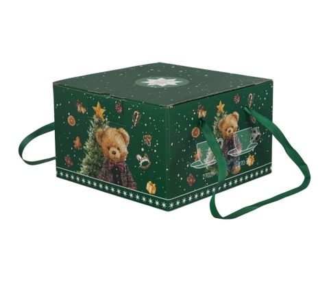 Filiżanki Boże Narodzenie spodki porcelana komplet 2szt Teddy Noel święta choinka miś