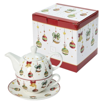Dzbanek filiżanka imbryk tea for one porcelana livello prezent na święta Boże Narodzenie
