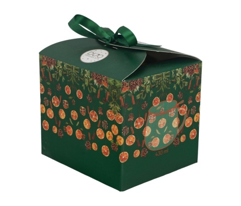 Kubek baryłka święta zaparzacz Winter fruits Boże Narodzenie porcelana pomarańcze