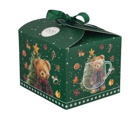 Kubek święta baryłka zaparzacz Teddy noel Boże Narodzenie porcelana na prezent miś