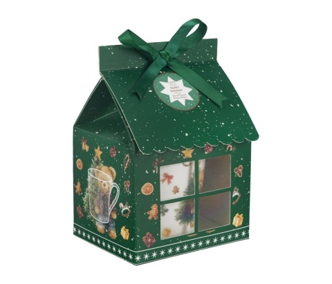 Kubek do kawy porcelana teddy noel domek prezent na święta Boże Narodzenie miś choinka
