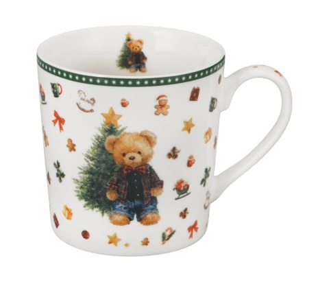 Kubek do kawy porcelana teddy noel domek prezent na święta Boże Narodzenie miś choinka