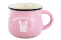 KUBEK BECZUŁKA RÓŻOWY BANIASTY CERAMICZNY 250ml