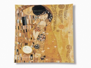 TALERZ KWADRATOWY CARMANI GUSTAV KLIMT POCAŁUNEK