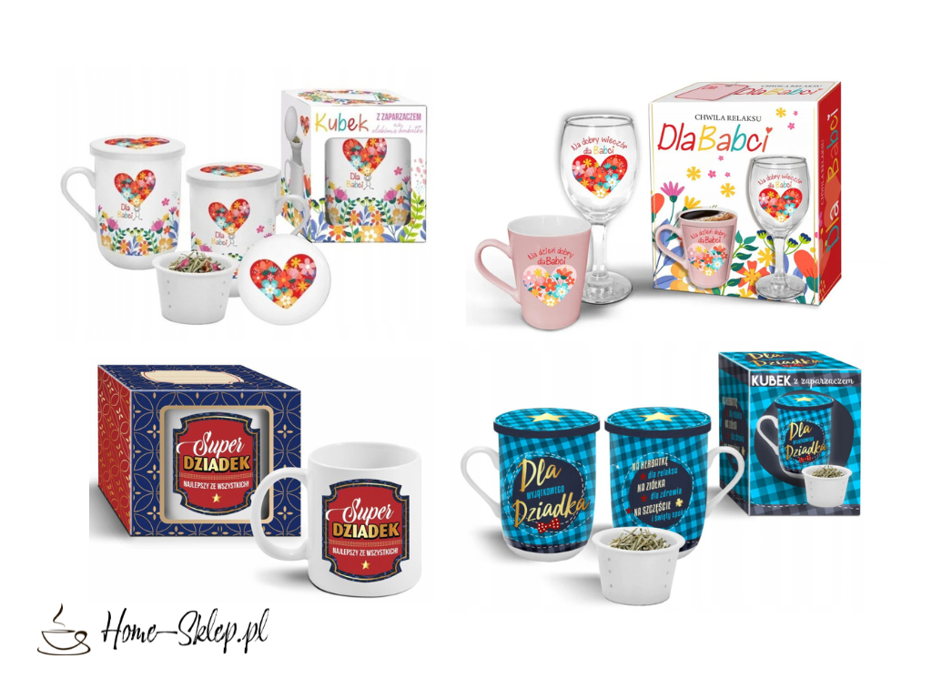 Prezent na Dzień Babci i Dziadka - filiżanki i kubki