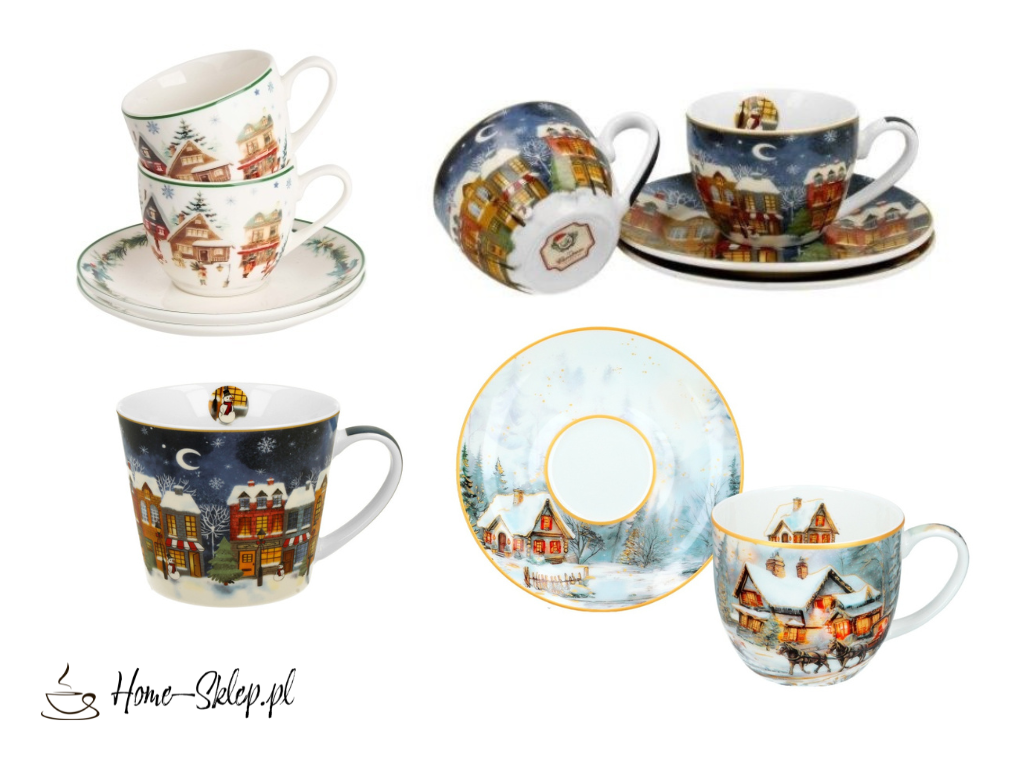 Filiżanki z motywem świątecznym