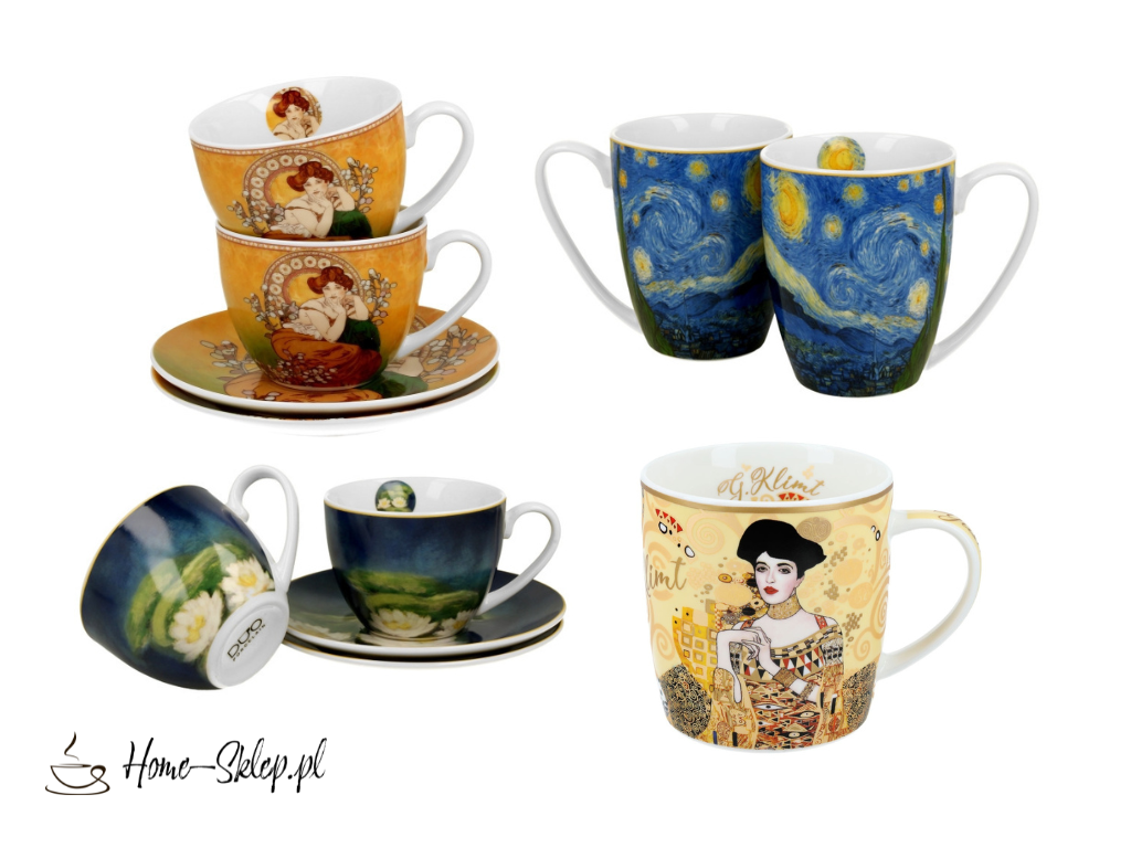Filiżanki z motywem sztuki