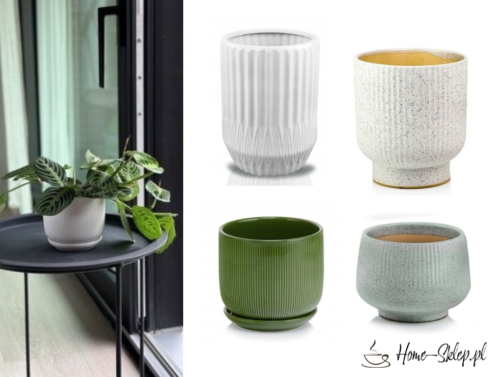 Klasyczne ceramiczne osłonki na doniczki